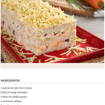 Torta fria de Salpicão – Receitas IG