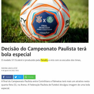 Decisão do Campeonato Paulista terá bola especial – Contilnet notícias