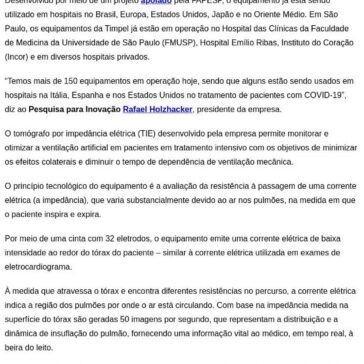 Tecnologia otimiza o uso de ventiladores pulmonares e de leitos em UTI – FAPESP PESQUISA