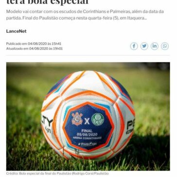 Decisão do Campeonato Paulista terá bola especial – Gazeta Online