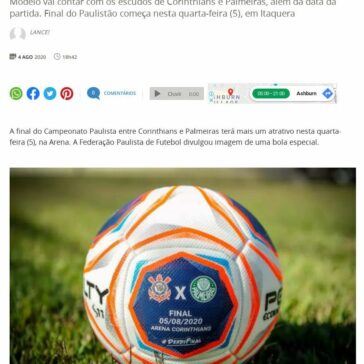 Decisão do Campeonato Paulista terá bola especial – Terra