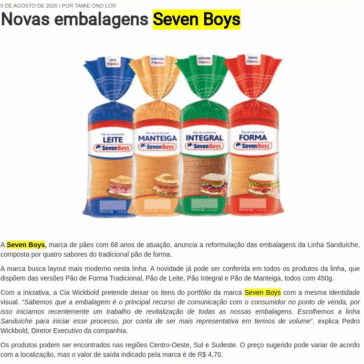 Novas embalagens Seven Boys – Em Cartaz