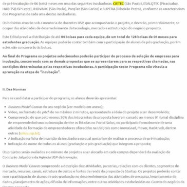 Programa Santander USP de Inovação e Empreendedorismo / Criação de Startup Edição 2020 – Agência USP de Inovação