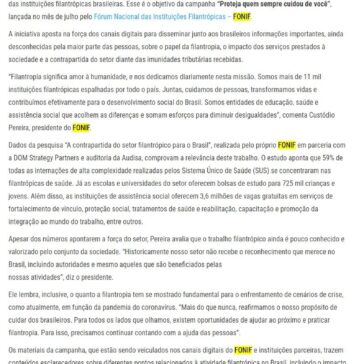 Campanha sensibiliza sociedade sobre a importância da filantropia e o grande impacto na vida da população – Jornal Dia Dia