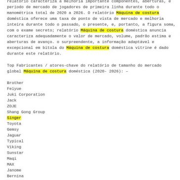 Máquina de costura doméstica Mercado 2020 Indústria Tamanho, Tendências Futuras, fatores-chave crescimento, a procura, Negócios Share, Sales & Renda… – Moldes Costura