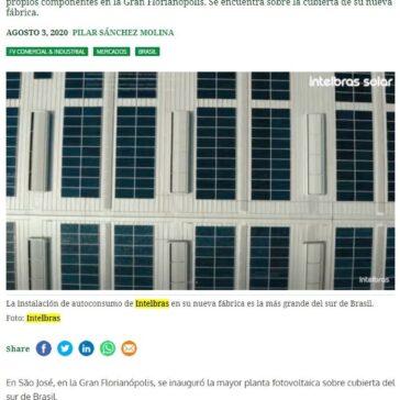 El fabricante de componentes fotovoltaicos Intelbras inaugura la mayor planta fotovoltaica sobre cubierta del sur de Brasil – Pv magazine Latin America