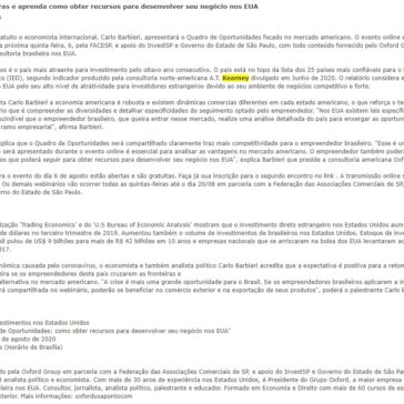 Cruze fronteiras e aprenda como obter recursos para desenvolver seu negócio nos EUA – Segs