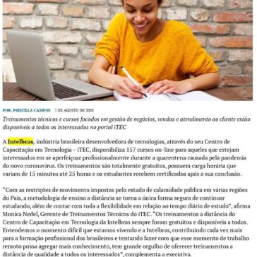 Intelbras oferece 157 cursos on-line gratuitos para a quarentena – Jornal do Estado do Rio