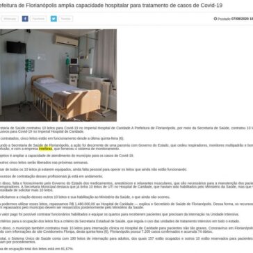 Prefeitura de Florianópolis amplia capacidade hospitalar para tratamento de casos de Covid-19 – Rádio Top Samba