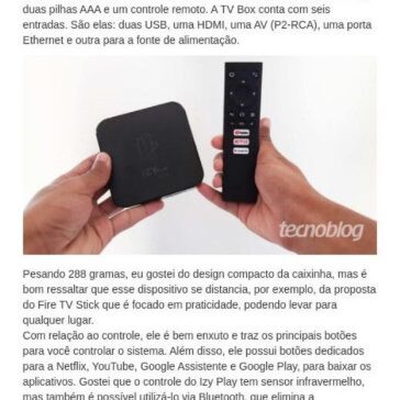 TV Box Intelbras Izy Play: caro, porém uma opção interessante – Central de Notícias
