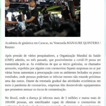 “Fritar” o vírus. Empresa brasileira cria esterilizador capaz de eliminar o coronavírus do ar (e os aerossóis) – Biblioteca da Escola de Engenharia e do Inst. de Computação