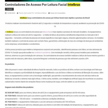 Controladores de acesso por leitura facial Intelbras – Geek Chic