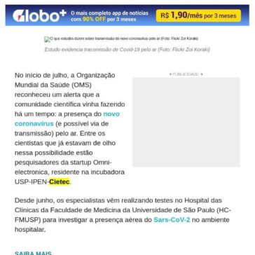 Estudo brasileiro evidencia suspensão do Sars-CoV-2 em locais fechados – Revista Galileu Online