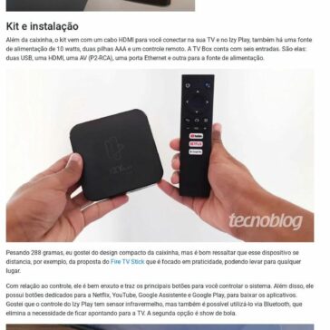 TV Box Intelbras Izy Play: caro, porém uma opção interessante – Zazo