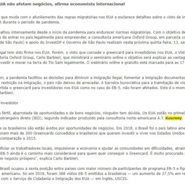 Restrições migratórias nos EUA não afetam negócios, afirma economista internacional – Brazilian Times