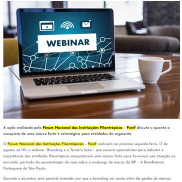 Webinar debate a importância do branding para o Terceiro Setor – Marcas Mais
