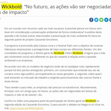 Pedro Wickbold: “No futuro, as ações vão ser negociadas em bolsas de impacto” – Catraca Livre