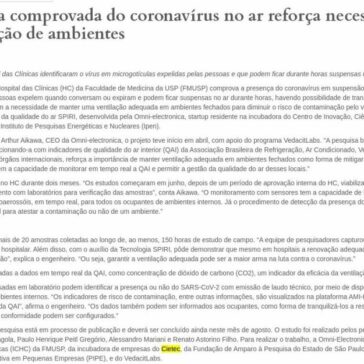11. Presença comprovada do coronavírus no ar reforça necessidade da boa ventilação de ambientes – Jornal da Ciência