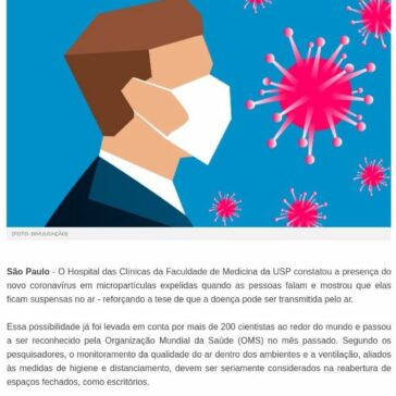 Estudo da USP indica presença de coronavírus suspenso no ar – A Redação