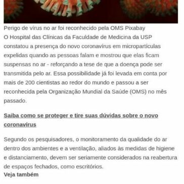 Novo teste indica vírus no ar e reforça risco de má ventilação – Blog Saúde e Dicas