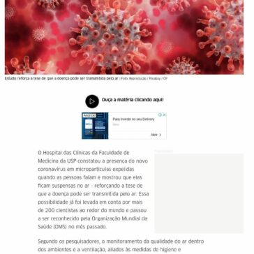 Novo teste indica vírus suspenso no ar e reforça risco de má ventilação – Correio do Povo (On-line)