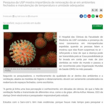 Novo teste indica vírus no ar e reforça risco de má ventilação – Diário da Amazônia
