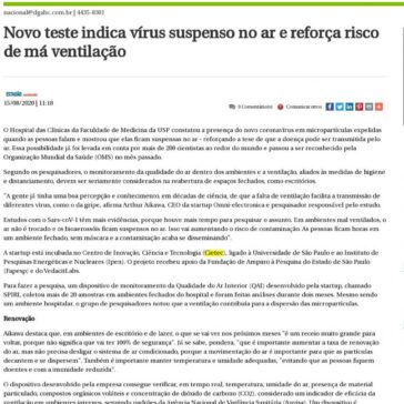 Novo teste indica vírus suspenso no ar e reforça risco de má ventilação – Diário do Grande ABC (On-line)