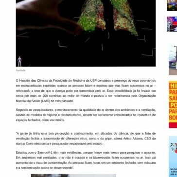 Covid: Novo teste indica a presença do vírus no ar – Floresta Noticias