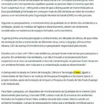 Novo teste indica vírus suspenso no ar e reforça risco de má ventilação – Floriano News