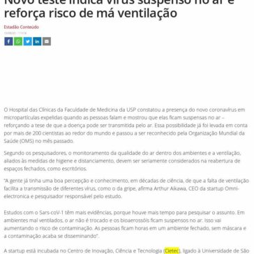 Novo teste indica vírus suspenso no ar e reforça risco de má ventilação – Isto É Dinheiro (On-line)