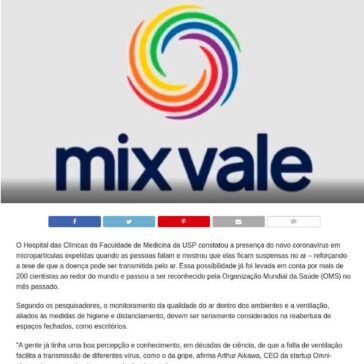 Novo teste indica vírus suspenso no ar e reforça risco de má ventilação – Mix Vale