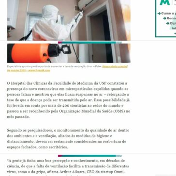Novo teste indica vírus suspenso no ar e reforça risco de má ventilação – O Liberal