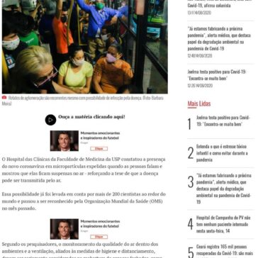 Novo teste indica vírus suspenso no ar e reforça risco de transmissão – O Povo (On-line)