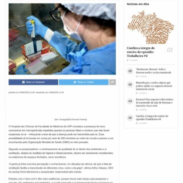 Estudo da USP constata que novo coronavÃrus fica suspenso no ar – Portal GC