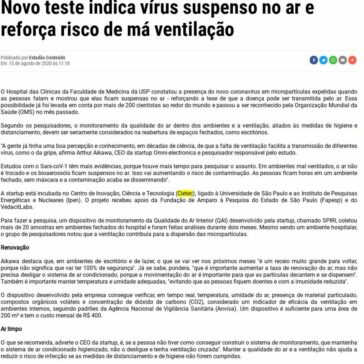Novo teste indica vírus suspenso no ar e reforça risco de má ventilação – Vitoria News