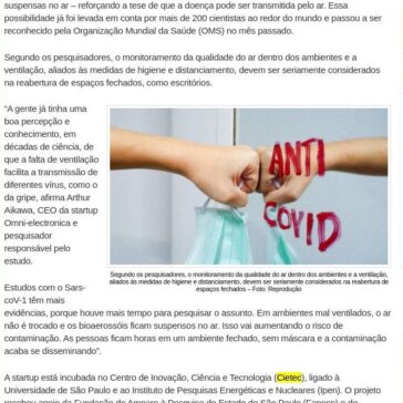 Novo teste indica vírus suspenso no ar e reforça risco de má ventilação – Gazeta do Pantanal