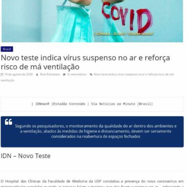 Novo teste indica vírus suspenso no ar e reforça risco de má ventilação – ID News Oficial