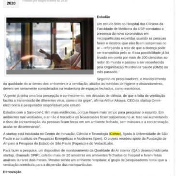 Estudo reforça risco de transmissão da Covid-19 pelo ar – Magno Martins