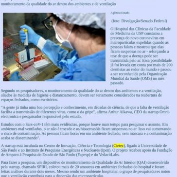 ESTUDO DA USP CONSTATA QUE NOVO CORONAVÍRUS FICA SUSPENSO NO AR – Asociacion Ecologista Rio Mocoreta