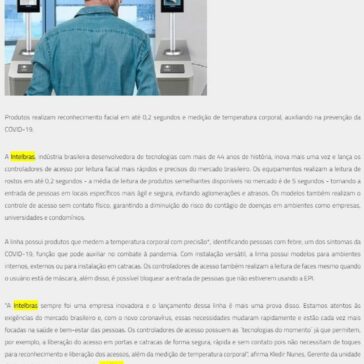 Intelbras lança controladores de acesso por leitura facial mais rápidos e precisos do Brasil – Net Seg