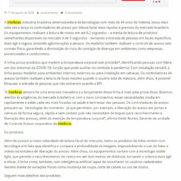 Intelbras lança controladores de acesso por leitura facial mais rápidos e precisos do Brasil – O Maranhense