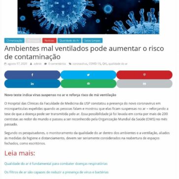 Ambientes mal ventilados pode aumentar o risco de contaminação – Portal HVAC-R