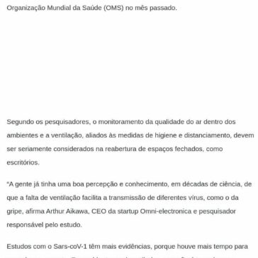 Teste da USP indica vírus da Covid-19 no ar e reforça o perigo da má ventilação – Seu Jornal