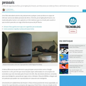 Amazon Alexa tinha falha que permitia acesso a dados pessoais – Tecnoblog