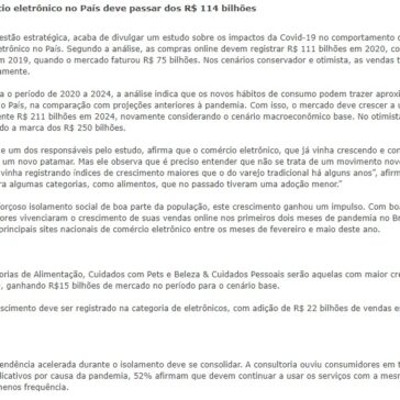 Kearney aponta que o comércio eletrônico no País deve passar dos R$ 114 bilhões – InforChannel