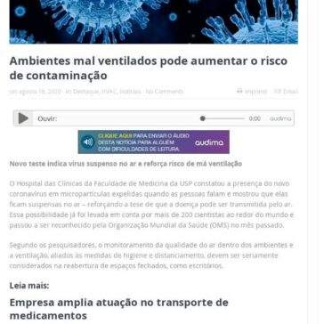 Ambientes mal ventilados pode aumentar o risco de contaminação – Boas Práticas