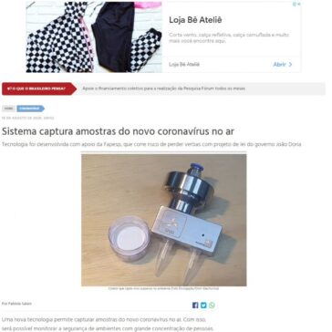 Sistema captura amostras do novo coronavírus no ar – Forum