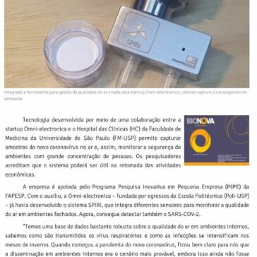 Sistema monitora presença do novo coronavírus no ar – Jornal Integração