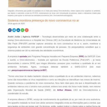 Sistema monitora presença do novo coronavírus no ar – Planet Earth Water Air Green Brazil