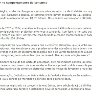 Pesquisa aponta impactos da Covid-19 no comportamento do consumo – Radar do Futuro
